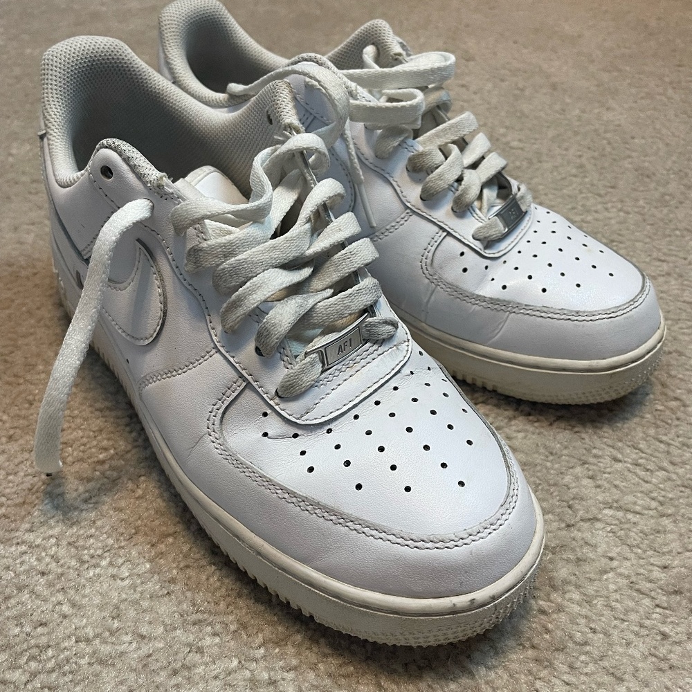 Nike Air Force Ones White Mens 8.5 Platform Sneakers Trendy